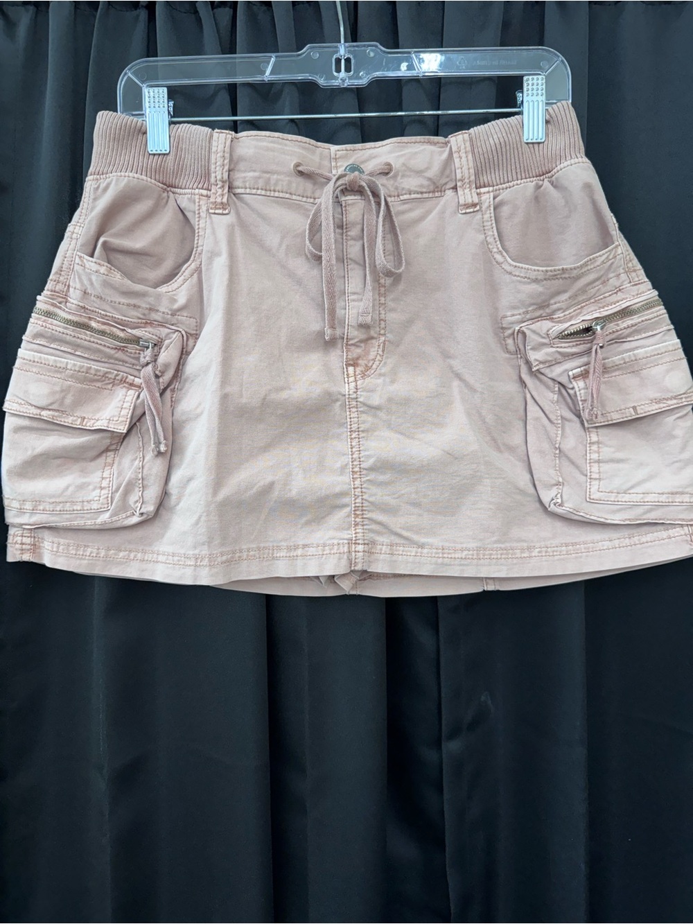 American Eagle Outfitters Blush Utility Cargo Mini Skirt